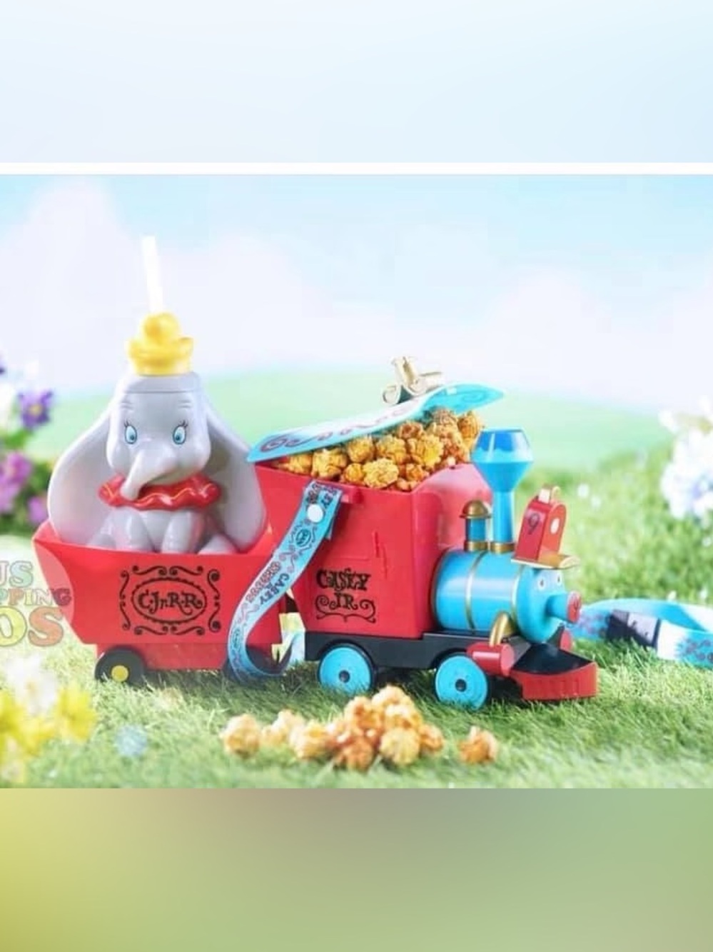 Walt Disney World 2019 Set Casey Jr Train Popcorn Bucket & Dumbo Sipper Cup